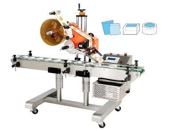 Flat Self Adhesive Sticker Labeling Machine For Surface Labeling Of Boxes / Lids / Bags