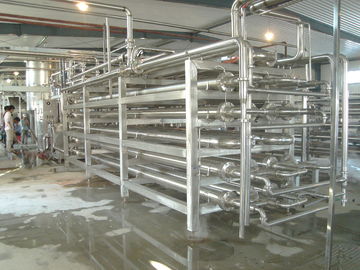 Tomato Paste Uht Milk Processing Equipment / Tube Orange Juice Pasteurizer
