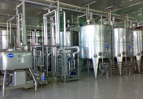 SUS304/316 customized 500-5000L/H plant milk processing line complete Soy/almond milk production line milk machine with PLC