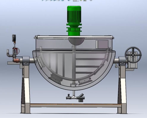 Industrial Electric Gas Steam Jacketed Pot With Agitator Steam Pot Suit