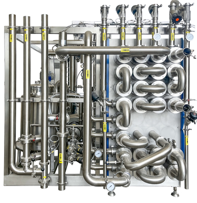 SUS304/316 UHT sterilizer for milk/yogurt/egg liquid processing line UHT sterilization machine with PLC tubular sterilizer