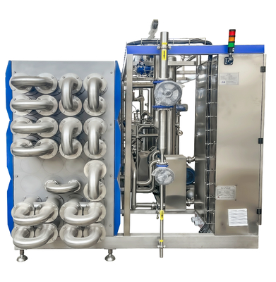SUS304/316 UHT sterilizer for milk/yogurt/egg liquid processing line UHT sterilization machine with PLC tubular sterilizer