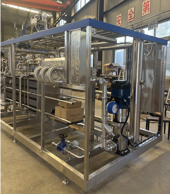 500 to 20000 Liters per hour Capacity Pasteurization Sterilizer Stainless Steel 304 or 316 for Food and Beverage Processing
