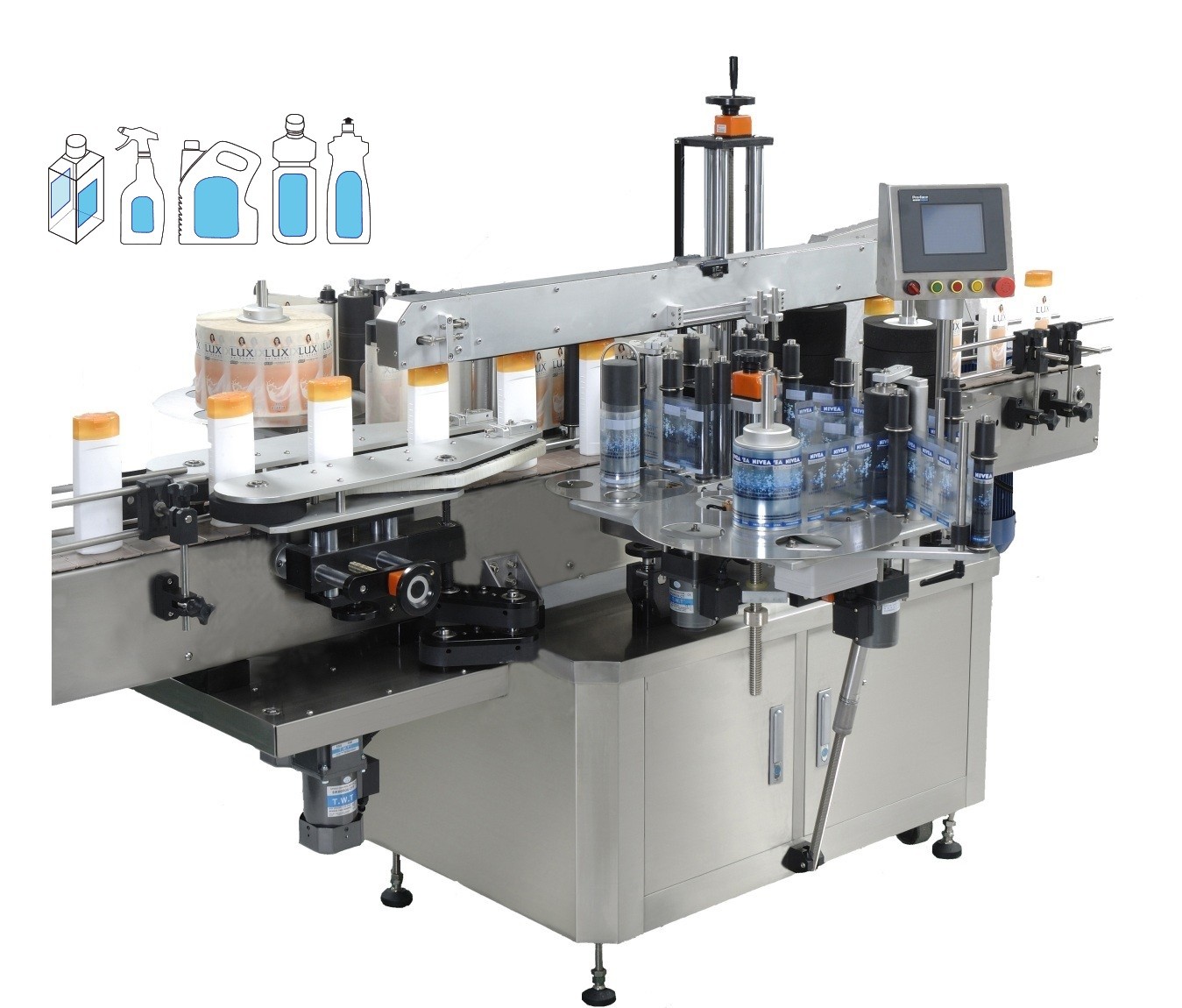 High Speed Double Sided Automatic Sticker Labeling Machine For Self ...